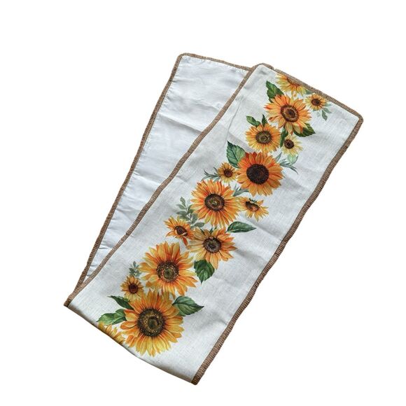 Sunflower Table Runner Thanksgiving Fall Autumn Decor Kitchen Home - Picture 1 of 7